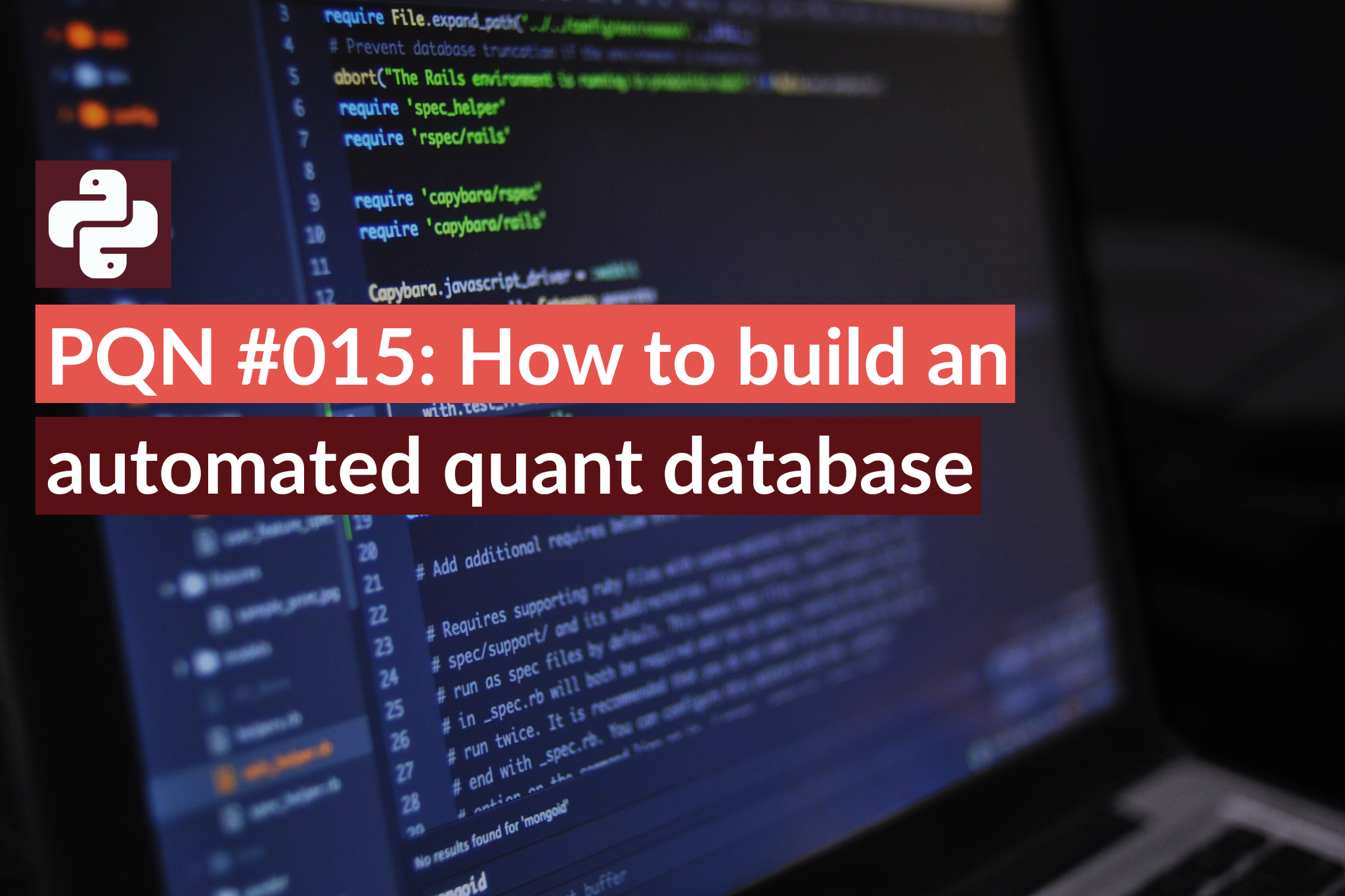 PQN #015 How to build an automated quant database