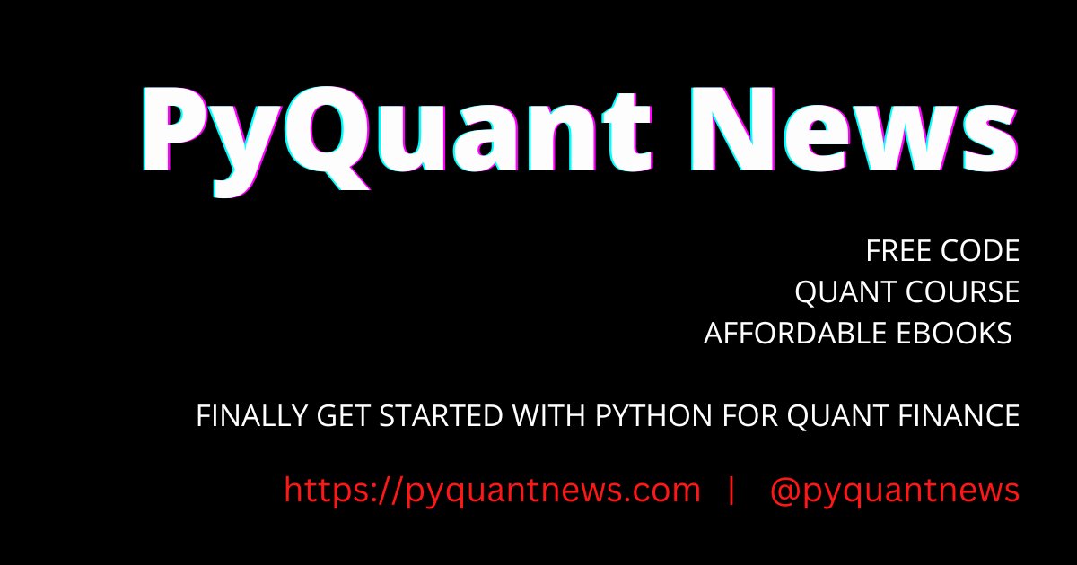 Free Python resources to level up with Python for quant finance, algorithmic trading, and data analysis.