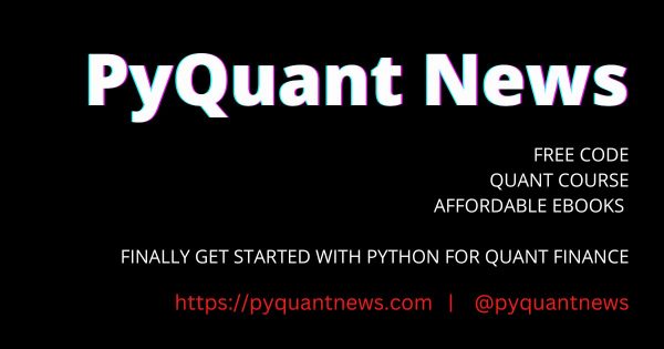 Free Python resources to level up with Python for quant finance, algorithmic trading, and data analysis.